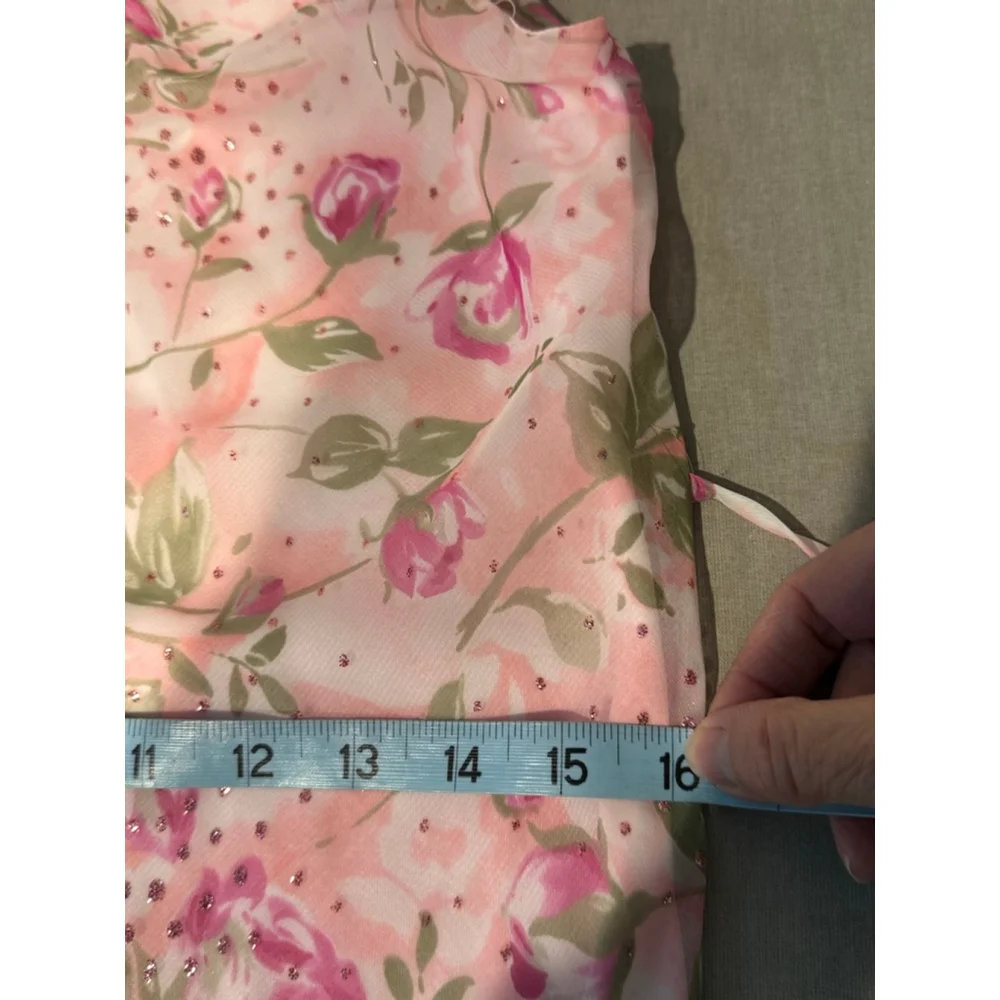 Girls Amy Byer Pink Floral Midi lined Dress Size 16